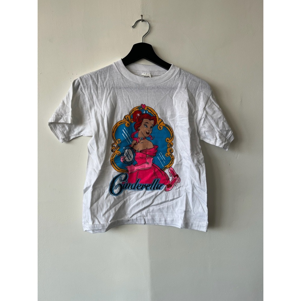 Vintage Cinderella Shirt Juniors XL Princess Graphic Tee Youth 90s Disney Movie